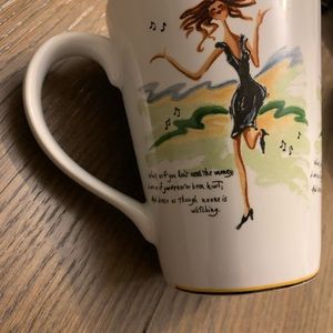 Sakara “Glamour Girls” Stoneware Mug.  Very Good Condition.  No cracks or Chips.